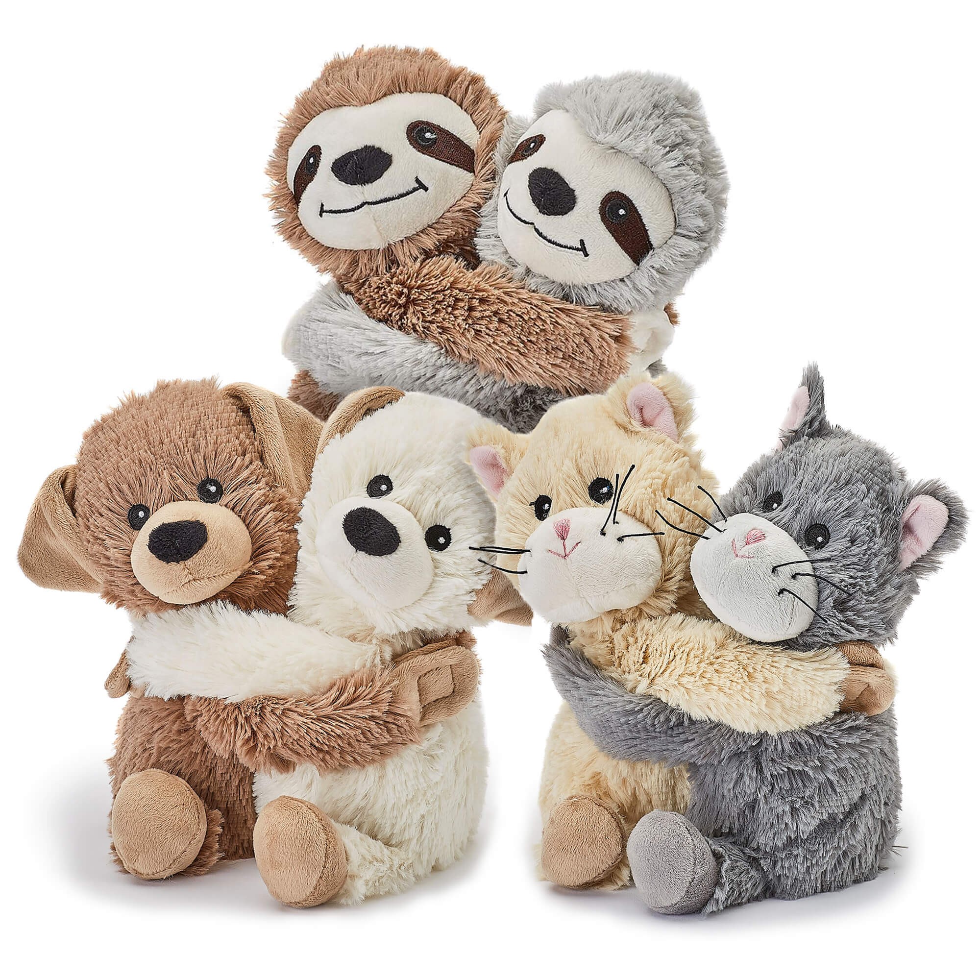 Intelex Warmies Microwavable Warm Hugs Pair Of Sloths Heatable Soft Toy Gift 