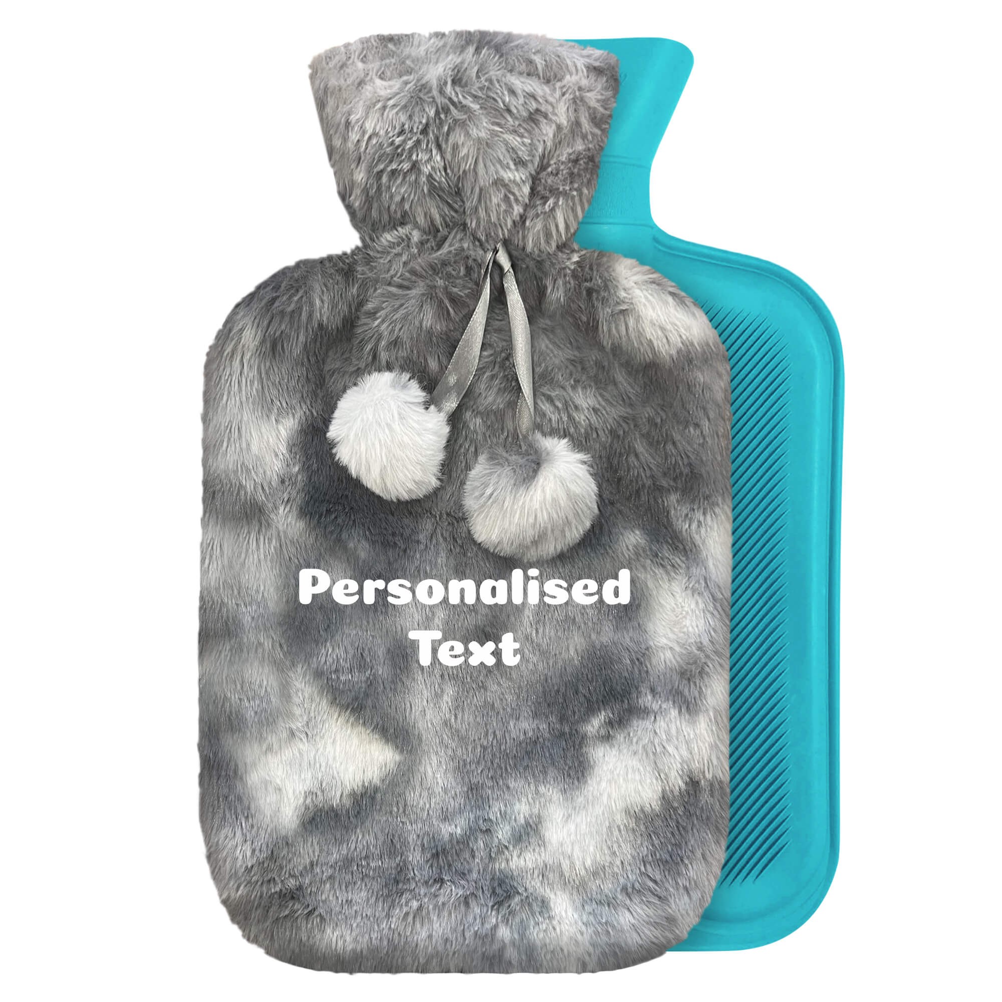 Personalised 2 Litre Hot Water Bottle with Faux Fur Cover