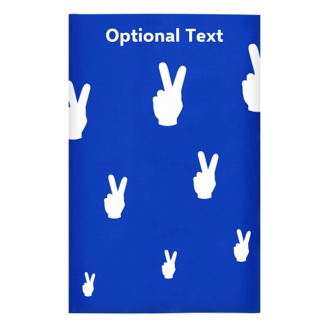 Regular (38cm x 25cm) (Two Finger Icon) - Royal Blue - Stretch Polyester (Personalised with Text)