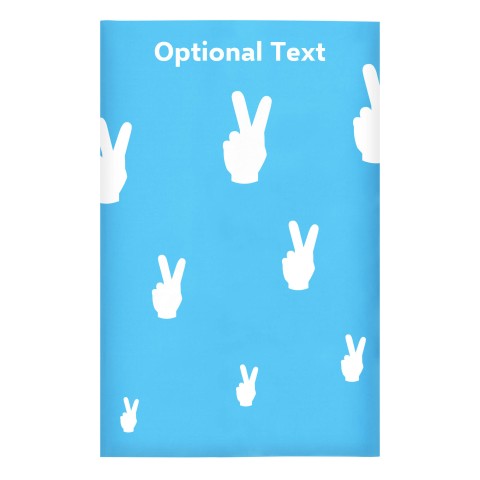Regular (38cm x 25cm) (Two Finger Icon) - Sky Blue - Stretch Polyester (Personalised with Text)