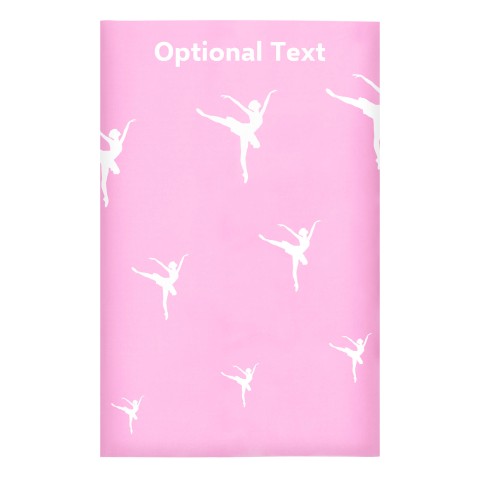 Regular (38cm x 25cm) (Ballet Icon) - Baby Pink - Stretch Polyester (Personalised with Text)