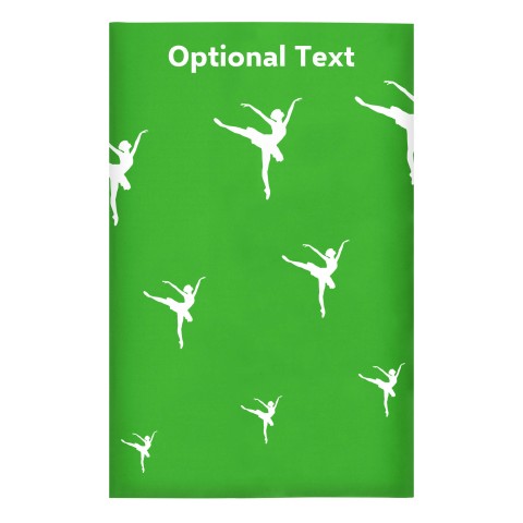 Regular (38cm x 25cm) (Ballet Icon) - Bright Green - Stretch Polyester (Personalised with Text)