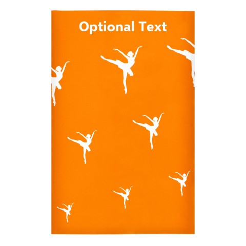 Regular (38cm x 25cm) (Ballet Icon) - Orange - Stretch Polyester (Personalised with Text)