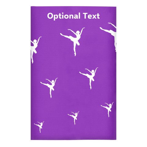 Regular (38cm x 25cm) (Ballet Icon) - Purple - Stretch Polyester (Personalised with Text)
