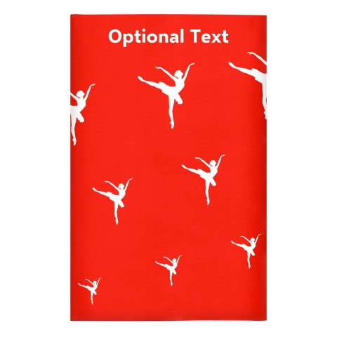 Regular (38cm x 25cm) (Ballet Icon) - Red - Stretch Polyester (Personalised with Text)