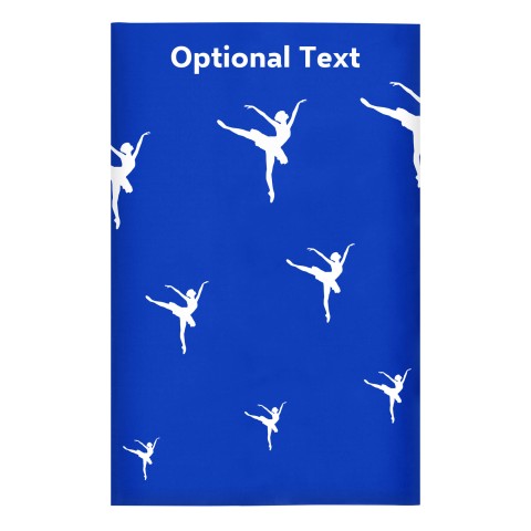 Regular (38cm x 25cm) (Ballet Icon) - Royal Blue - Stretch Polyester (Personalised with Text)