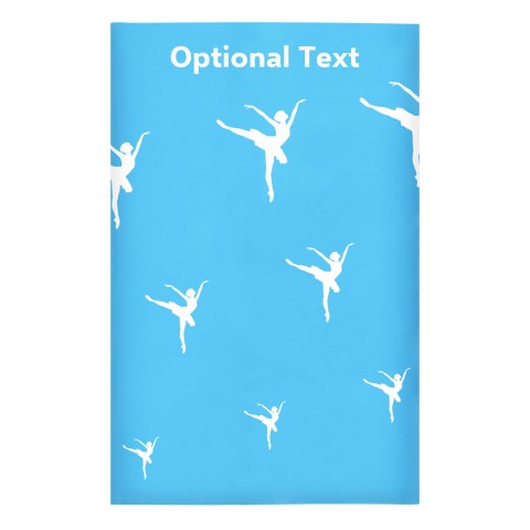 Regular (38cm x 25cm) (Ballet Icon) - Sky Blue - Stretch Polyester (Personalised with Text)