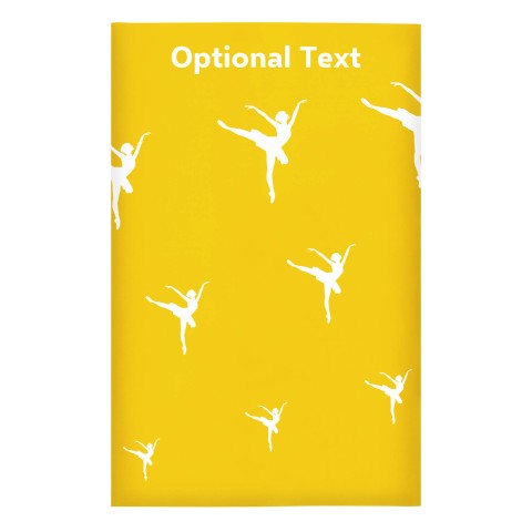 Regular (38cm x 25cm) (Ballet Icon) - Yellow - Stretch Polyester (Personalised with Text)