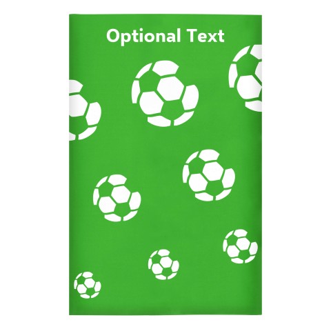 Regular (38cm x 25cm) (Football Icon) - Bright Green - Stretch Polyester (Personalised with Text)