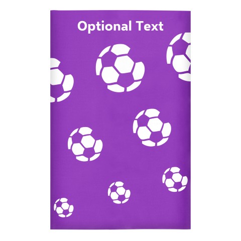 Regular (38cm x 25cm) (Football Icon) - Purple - Stretch Polyester (Personalised with Text)