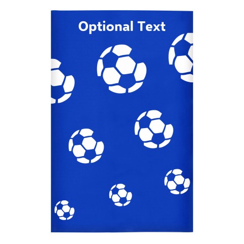Regular (38cm x 25cm) (Football Icon) - Royal Blue - Stretch Polyester (Personalised with Text)