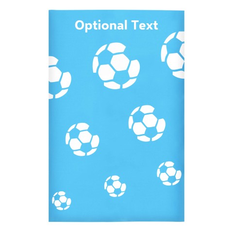 Regular (38cm x 25cm) (Football Icon) - Sky Blue - Stretch Polyester (Personalised with Text)