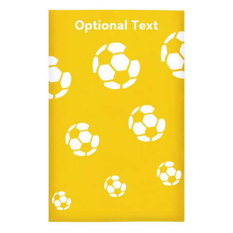 Regular (38cm x 25cm) (Football Icon) - Yellow - Stretch Polyester (Personalised with Text)