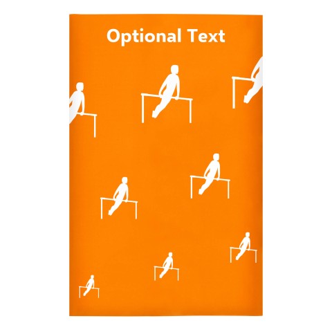 Regular (38cm x 25cm) (Gymnastics Icon) - Orange - Stretch Polyester (Personalised with Text)
