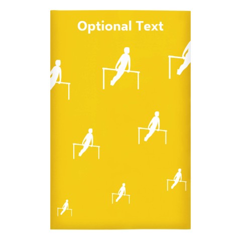 Regular (38cm x 25cm) (Gymnastics Icon) - Yellow - Stretch Polyester (Personalised with Text)