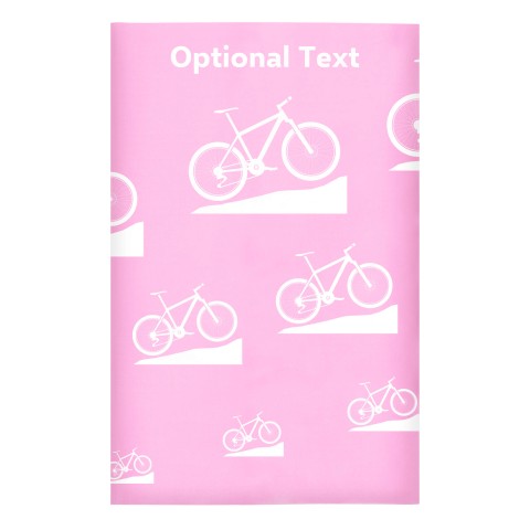 Regular (38cm x 25cm) (Mountain Biking Icon) - Baby Pink - Stretch Polyester (Personalised with Text)