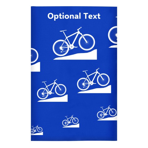 Regular (38cm x 25cm) (Mountain Biking Icon) - Royal Blue - Stretch Polyester (Personalised with Text)