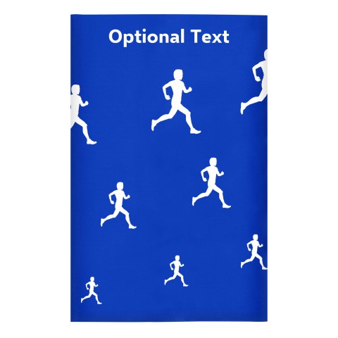Regular (38cm x 25cm) (Running Icon) - Royal Blue - Stretch Polyester (Personalised with Text)