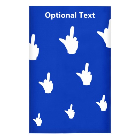 Regular (38cm x 25cm) (Single Finger Icon) - Royal Blue - Stretch Polyester (Personalised with Text)