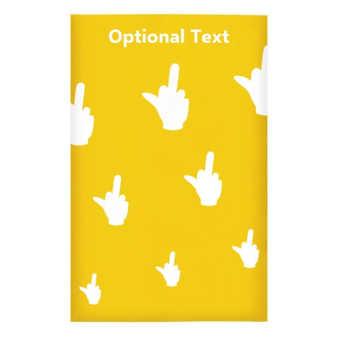 Regular (38cm x 25cm) (Single Finger Icon) - Yellow - Stretch Polyester (Personalised with Text)