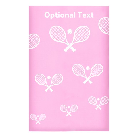 Regular (38cm x 25cm) (Tennis Icon) - Baby Pink - Stretch Polyester (Personalised with Text)