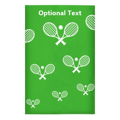 Regular (38cm x 25cm) (Tennis Icon) - Bright Green - Stretch Polyester (Personalised with Text)