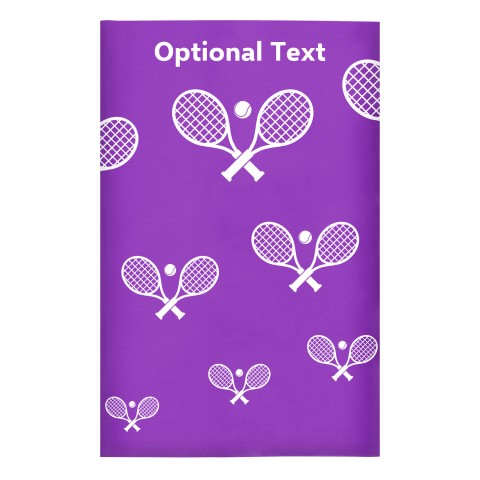Regular (38cm x 25cm) (Tennis Icon) - Purple - Stretch Polyester (Personalised with Text)