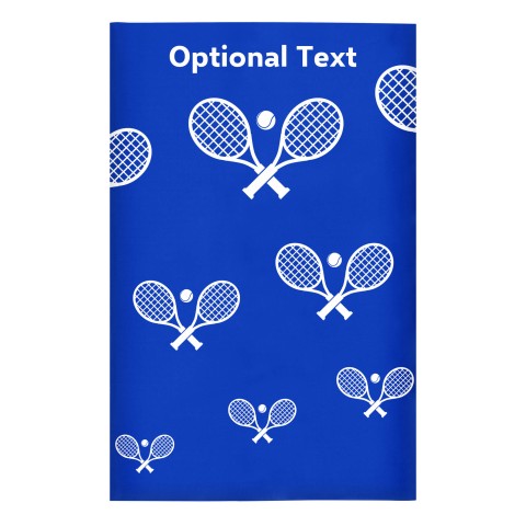 Regular (38cm x 25cm) (Tennis Icon) - Royal Blue - Stretch Polyester (Personalised with Text)