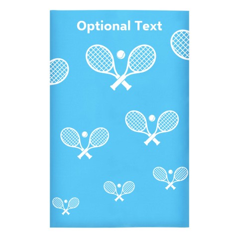 Regular (38cm x 25cm) (Tennis Icon) - Sky Blue - Stretch Polyester (Personalised with Text)