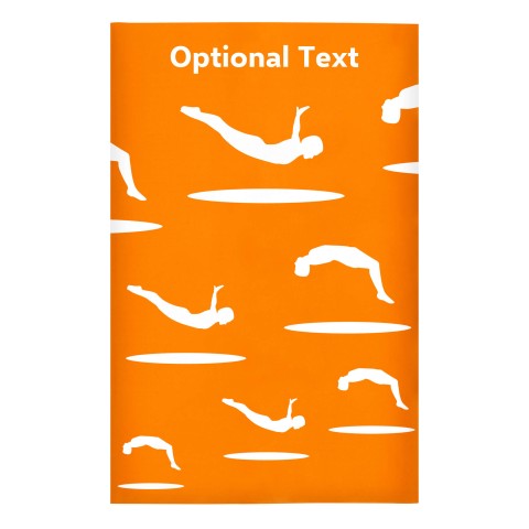 Regular (38cm x 25cm) (Trampolining Icon) - Orange - Stretch Polyester (Personalised with Text)