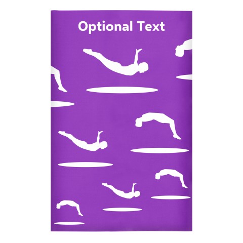 Regular (38cm x 25cm) (Trampolining Icon) - Purple - Stretch Polyester (Personalised with Text)