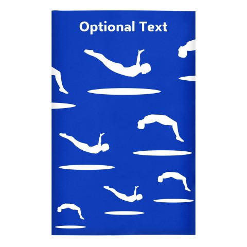 Regular (38cm x 25cm) (Trampolining Icon) - Royal Blue - Stretch Polyester (Personalised with Text)