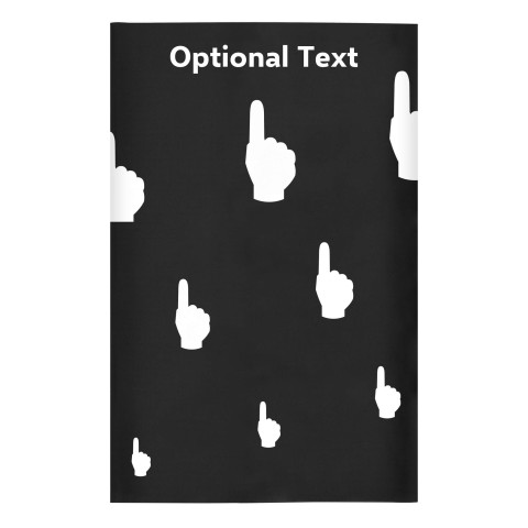 Regular (38cm x 25cm) (We Are No. 1 Icon) - Black - Stretch Polyester (Personalised with Text)