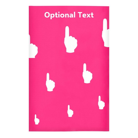 Regular (38cm x 25cm) (We Are No. 1 Icon) - Fuchsia Pink - Stretch Polyester (Personalised with Text)