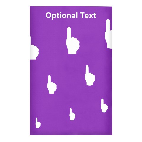 Regular (38cm x 25cm) (We Are No. 1 Icon) - Purple - Stretch Polyester (Personalised with Text)