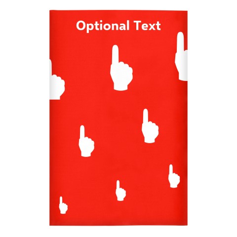 Regular (38cm x 25cm) (We Are No. 1 Icon) - Red - Stretch Polyester (Personalised with Text)