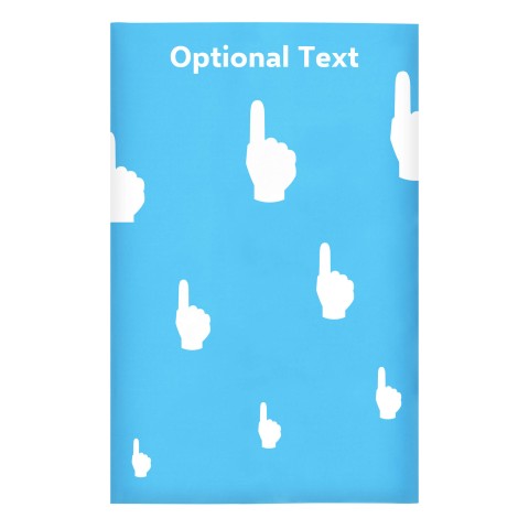Regular (38cm x 25cm) (We Are No. 1 Icon) - Sky Blue - Stretch Polyester (Personalised with Text)