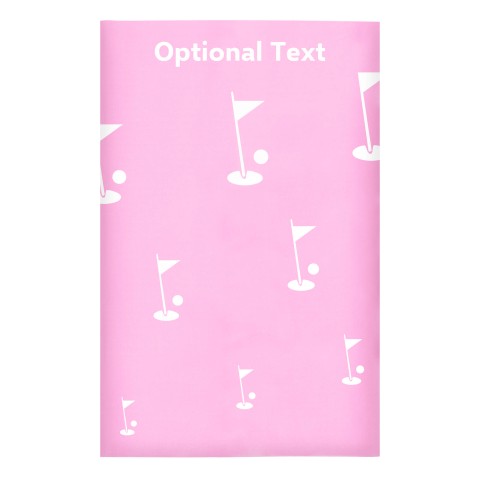 Regular (38cm x 25cm) (Golf Icon) - Baby Pink - Stretch Polyester (Personalised with Text)
