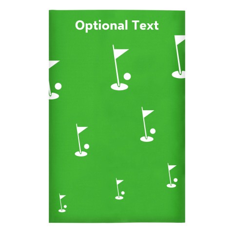 Regular (38cm x 25cm) (Golf Icon) - Bright Green - Stretch Polyester (Personalised with Text)