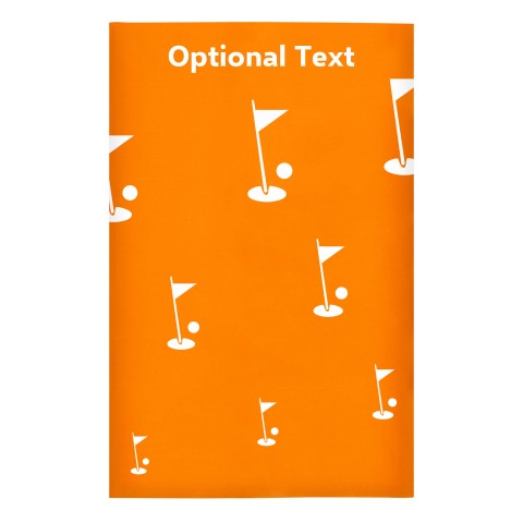 Regular (38cm x 25cm) (Golf Icon) - Orange - Stretch Polyester (Personalised with Text)
