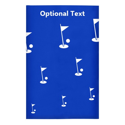 Regular (38cm x 25cm) (Golf Icon) - Royal Blue - Stretch Polyester (Personalised with Text)