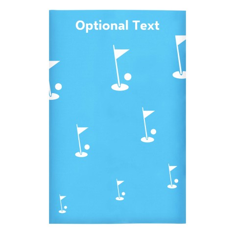 Regular (38cm x 25cm) (Golf Icon) - Sky Blue - Stretch Polyester (Personalised with Text)