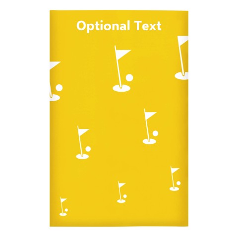 Regular (38cm x 25cm) (Golf Icon) - Yellow - Stretch Polyester (Personalised with Text)