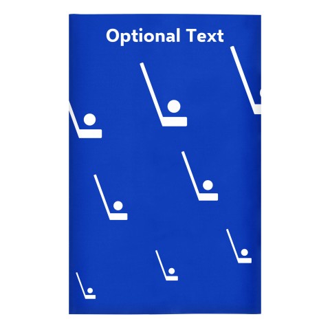 Regular (38cm x 25cm) (Hockey Icon) - Royal Blue - Stretch Polyester (Personalised with Text)