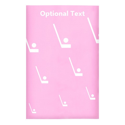 Regular (38cm x 25cm) (Hockey Icon) - Baby Pink - Stretch Polyester (Personalised with Text)