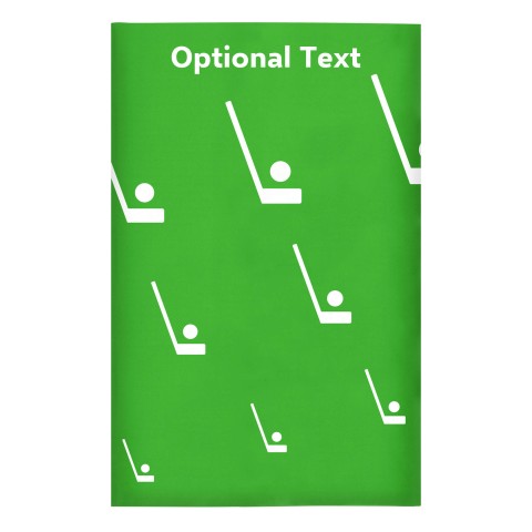 Regular (38cm x 25cm) (Hockey Icon) - Bright Green - Stretch Polyester (Personalised with Text)