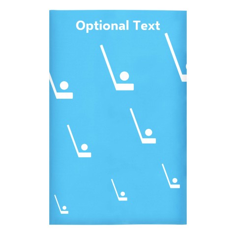 Regular (38cm x 25cm) (Hockey Icon) - Sky Blue - Stretch Polyester (Personalised with Text)