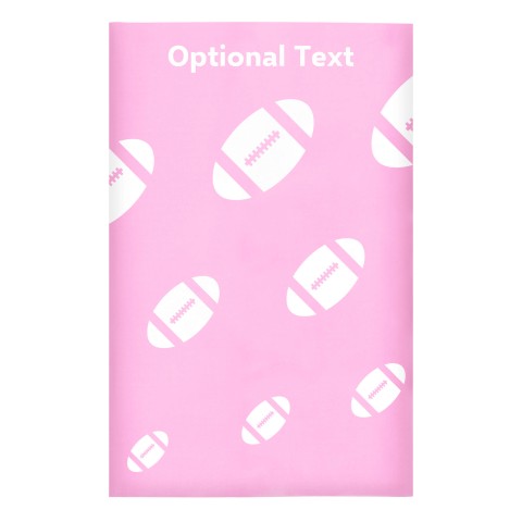 Regular (38cm x 25cm) (Rugby Icon) - Baby Pink - Stretch Polyester (Personalised with Text)