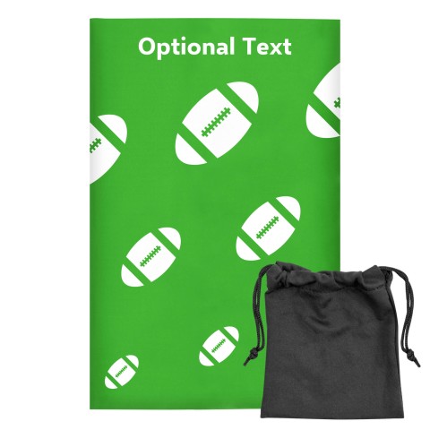 Regular (38cm x 25cm) (Rugby Icon) - Bright Green - Stretch Polyester (Personalised with Text) with Small Black Storage Pouch