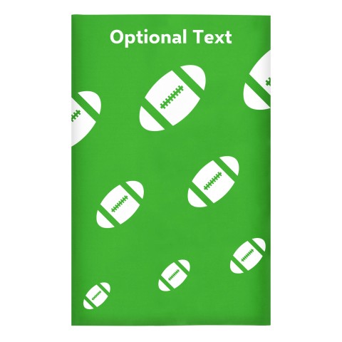 Regular (38cm x 25cm) (Rugby Icon) - Bright Green - Stretch Polyester (Personalised with Text)